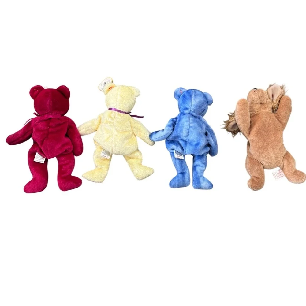 Ty Beanie Babies Plush Lot 4 Valentina Mother Peace Spunky Multicolor Excellent - Picture 5 of 7